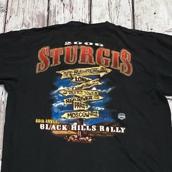 2006 Sturgis Bike Rally Motorcycle American Bike Crewneck Tee Tshirt - Picture 3 of 10